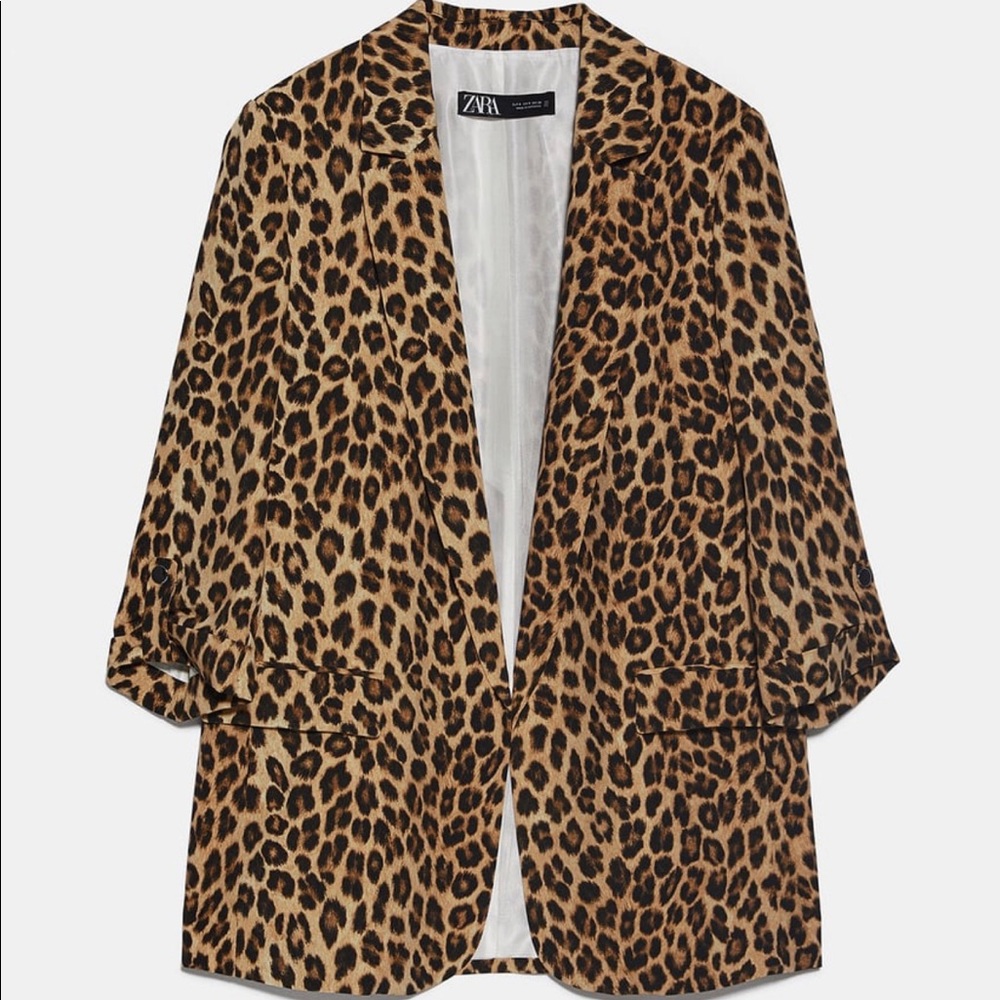 Zara Animal Print Blazer